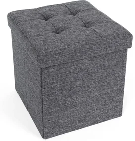 Taburetka 40 L, skladací úložný box, nosnosť 300 kg, tmavosivá