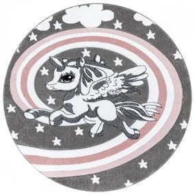 Koberec KRUH PETIT PONY KONÍK sivý