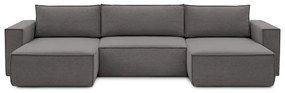 Sivá rohová pohovka do "U" Nihad - Bobochic Paris