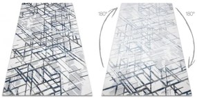 Koberec AKRYL VALS 8381 Linie 3D modrý