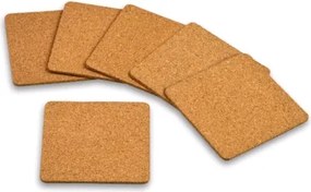Korková podtácka (set 6 ks) pureNatur, hranatý%