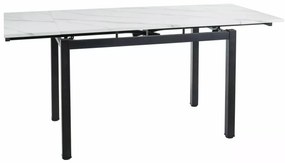 Rozkládací jídelní stůl Brandley 110/170 cm bílý/černý