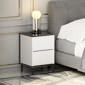 Nočný stolík Imaj White Marble