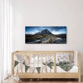 Obraz hory a rieky (120x50 cm)