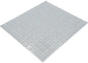 Sklenená mozaika CM 4021 svetlo šedá 30,5x32,5 cm