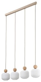 Závesný luster BALLO na lanku 4xE14/10W/230V béžový