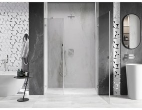 Mexen Lunar-B, Otočné pravé sprchové dvere 120 cm, 8mm číre sklo, chrómový profil, 832S-120-050-01-00-P