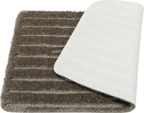 Kúpeľňový koberček Line Mink sivý / béžový