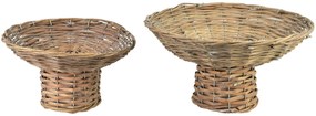 Proutěný podnos GUSTAV  33,5x17,5x15 cm hnědý