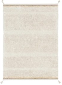 Krémový prateľný ručne tkaný bavlnený koberec 200x300 cm Bloom Natural – Lorena Canals