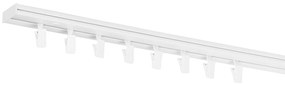 Dekodum PVC stropná lišta jednoduchá biela Dĺžka koľajnice (cm): 400, Typ prichytenia: Žabky