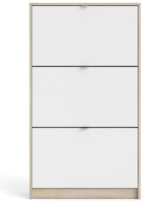 Výklopná skrinka na topánky v dekore duba v bielo-prírodnej farbe Shoes - Tvilum