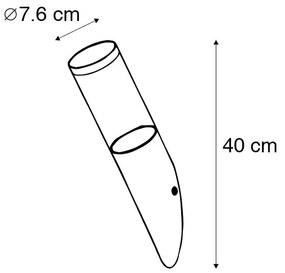 Moderná vonkajšia nástenná lampa oceľ IP44 - Rox