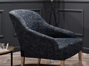 Relaxačné kreslo Roseile (sivá + dub). Akcia -20%. Vlastná spoľahlivá doprava až k Vám domov. 1136276