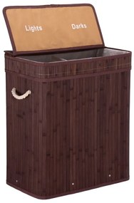 Kôš na bielizeň 100 l bambusový hnedý