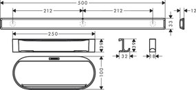 Hansgrohe WallStoris, sada do sprchy, čierna matná, HAN-27967670