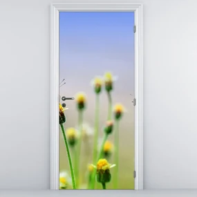 Fototapeta na dvere - Motýle na kvetine (95x205cm)
