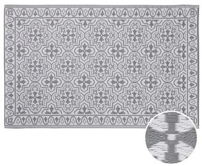 Butlers COLOUR CLASH Vonkajší koberec kachličky  180 x 120 cm - sivá/biela