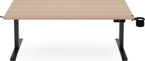 Elektrický stôl s reguláciou výšky ergonomický antracitový/dub sonoma,1600x800 mm: ARIA