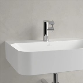 VILLEROY &amp; BOCH Finion závesné umývadlo s otvorom, bez prepadu, 600 x 470 mm, Stone White, s povrchom CeramicPlus, 416861RW