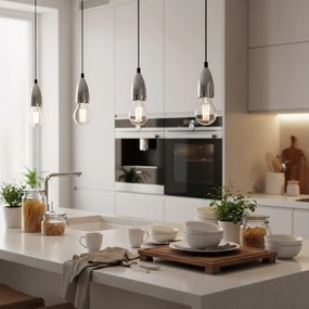 Toolight Toolight, stropná lampa závesná 1xE27, APP358-1CP, chróm, OSW-08424