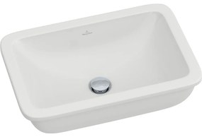 VILLEROY &amp; BOCH Loop &amp; Friends obdĺžnikové umývadlo k zabudovaniu zospodu, bez otvoru, s prepadom, 540 x 340 mm, biela alpská, 61630001