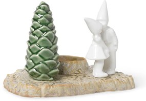 Vianočný kameninový svietnik Kähler Design Christmas Kiss, dĺžka 17 cm