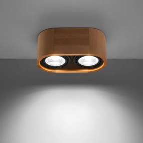 Sollux SL.0914 - Stropné svietidlo BASIC AR111 2xGU10/40W/230V buk