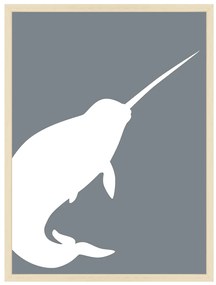 Minimalist Animals - narval - obraz do detskej izby Bez rámu  | Dolope