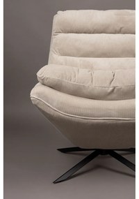 Biele zamatové kreslo Vince – Dutchbone