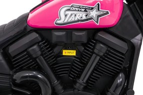 Elektrická motorka STAR ružová