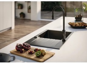 ALVEUS 1132179 - Drezová batéria s vyťahovacou sprškou NERINA 46,8 cm čierna