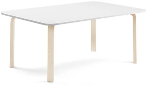 Stôl ELTON, 1800x800x590 mm, laminát - biela, breza