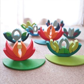 Grimm's - Drevená stavebnica - oblúky - 81 ks