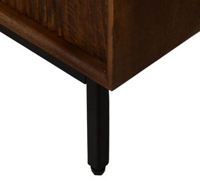 Hnedá knižnica z mangového dreva 60x190x30 cm Sagara – Ixia