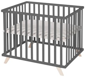 Tmavosivá detská ohrádka z bukového dreva 75x100 cm Lil Planet – Roba