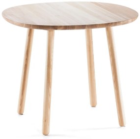 Prírodný jedálenský stôl z masívu EMKO Naïve, ⌀ 90 cm