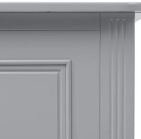 Detská postieľka so šuflíkom Ines neutral grey 70x140