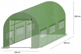 GARDEN LINE Konštrukcia na foliovník 3x2m GardenLine TUN0327