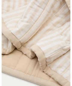 Béžový prešívaný pléd z Bio bavlny 180x240 cm Sini – Kave Home