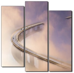 Obraz na plátne - Most v hmle - štvorec 3275C (75x75 cm)
