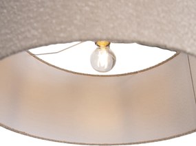 Stojacia lampa zlatá nastaviteľná s béžovým látkovým tienidlom Teddy 50cm - Editor