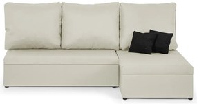 Rozkládací rohová sedací souprava TOMI Krémová