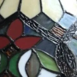 Metal Tiffany stolná lampa kolekcia BRIGHT Ø25*42