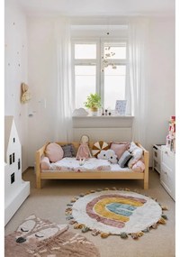 Detský ručne vyrobený koberec Nattiot Rainbow, ø 110 cm