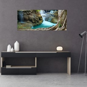 Obraz - Rieka s vodopádmi (120x50 cm)