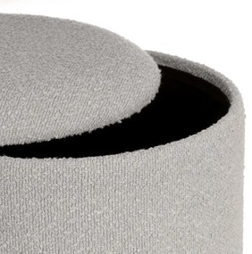 Svetlosivý taburet z textílie buklé – Casa Selección