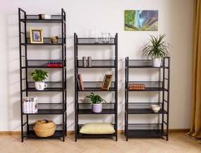 Regál Raw R6 187 cm černý mat