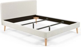 Svetlosivá dvojlôžková posteľ Kave Home Lydia, 160 x 200 cm