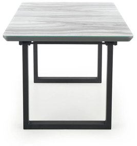 Jedálenský stôl Malan (biela + sivá + čierna) (pre 6 a 8 osôb). Vlastná spoľahlivá doprava až k Vám domov. 1028067